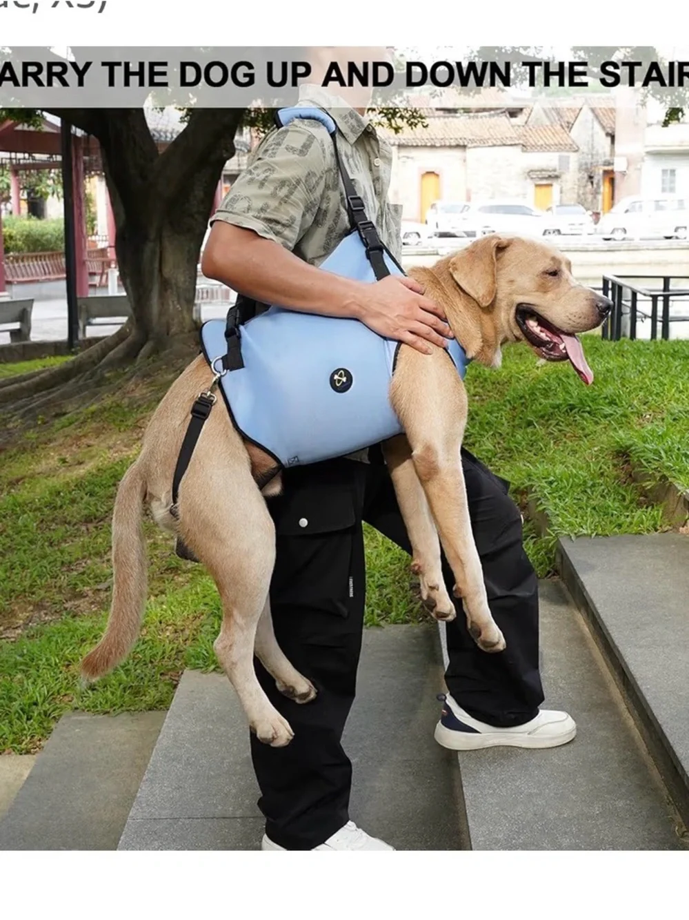 Coodeo Pet Lift Sling Carrier for Dogs - Blue